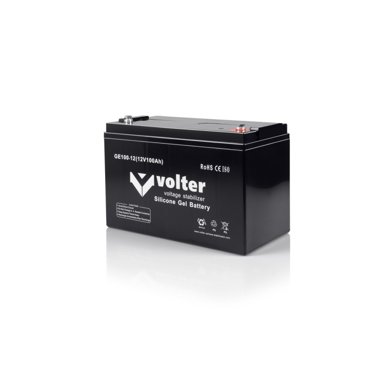 Акумуляторна батарея АКБ Volter GE 12V-H 100 Ah (посилена) - Основні контакти  