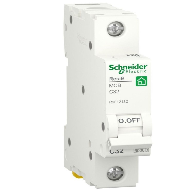 Автоматичний вимикач 1P 32A C 6kA Schneider Electric Resi9 R9F12132 - Основні контакти  