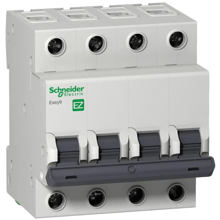 Автоматичний вимикач 63A 4,5kA 4P тип З Easy9 Schneider Electric (EZ9F34463) - Основні контакти  