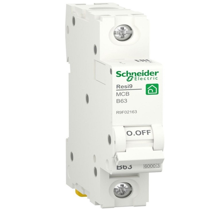 Автоматичний вимикач Resi9 1P 63 B 6kA Schneider Electric R9F02163 - Основні контакти  