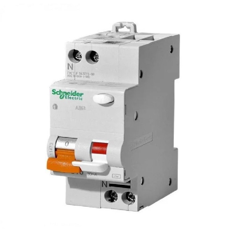 Диференціальний авт. вимикач 11475 АД63, 2P 40А 30 мА, Schneider Electric - Основні контакти 01 