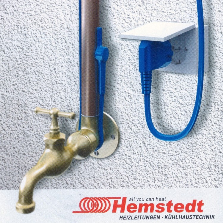 Двожильний нагрівальний кабель FS 30W — 3m з вбудованим термостатом Hemstedt  - Основні контакти 02