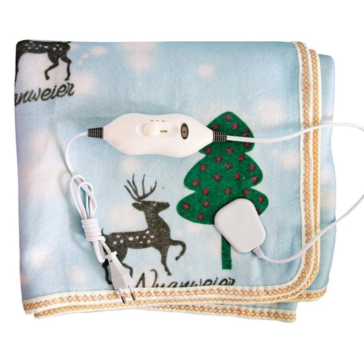 Електропростирадло Electric Blanket односпальне 50w 145х64 байка (малюнок олені) - Основні контакти 01 