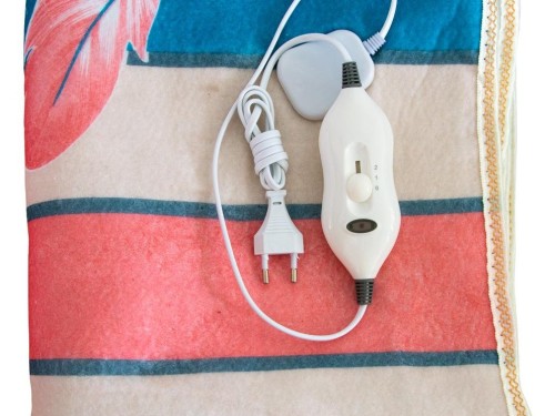 Електропростирадло Electric Blanket односпальне 50w 145х64 байка (малюнок перо) - Основні контакти 03