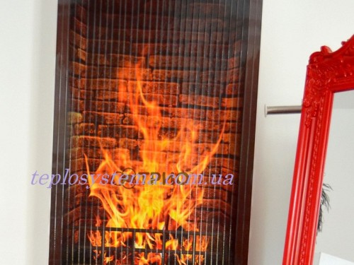 Інфрачервоний плівковий обігрівач (картина) КАМІН 3D, Тріо Україна - Основні контакти 03