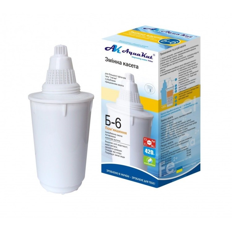 Картридж Аквакут для глечика Ум'якшувальний Б-6 (для Бар'єр) - Основні контакти  