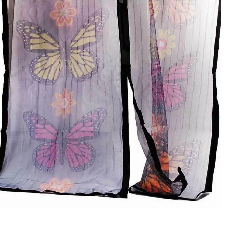 Москитная сетка на дверь на магнитах Insta Screen (Magic Mesh) с бабочками - Основные контакты 03