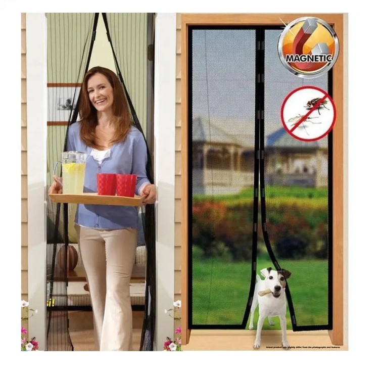 Москитная сетка на входную дверь Magic Mesh 210x100 см Коричневая - Основные контакты 05