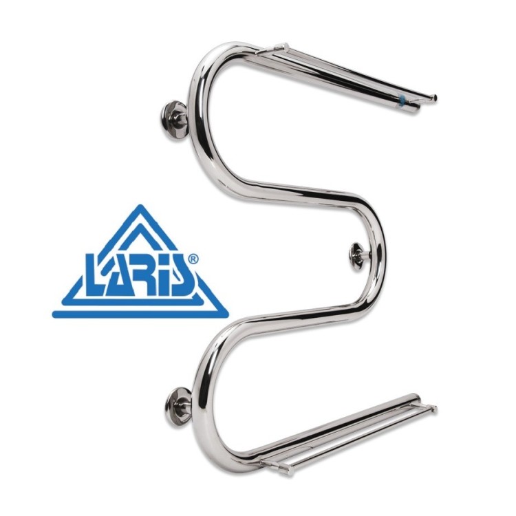 Полотенцесушитель водяной LARIS Змеевик 32 РС3 500 х 500 1'' с 2 полочками - Основные контакты 01 