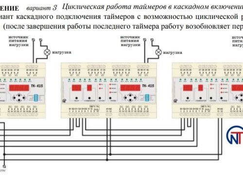 Послідовно-комбінаційний таймер ТК — 415М Новатек-Електро - Основні контакти 04