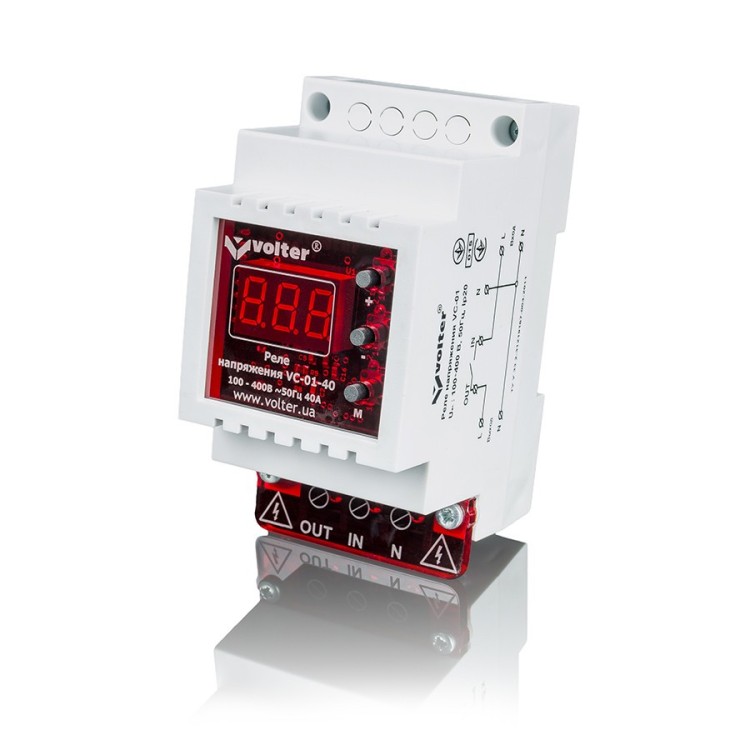 Реле контролю напруги Volt control VC-01-16 (ТМ Volter) - Основні контакти  