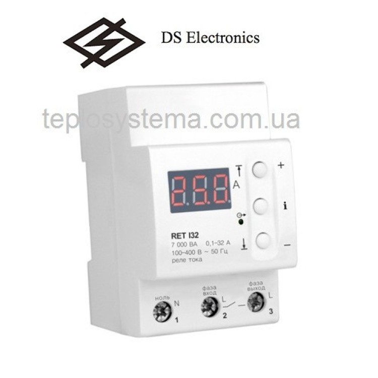 Реле контроля тока ZUBR I32 (RET 132) DS Electronics  - Основні контакти  