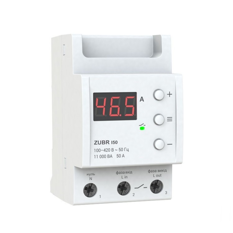 Реле контролю струму ZUBR I50 DS Electronics - Основні контакти 01 