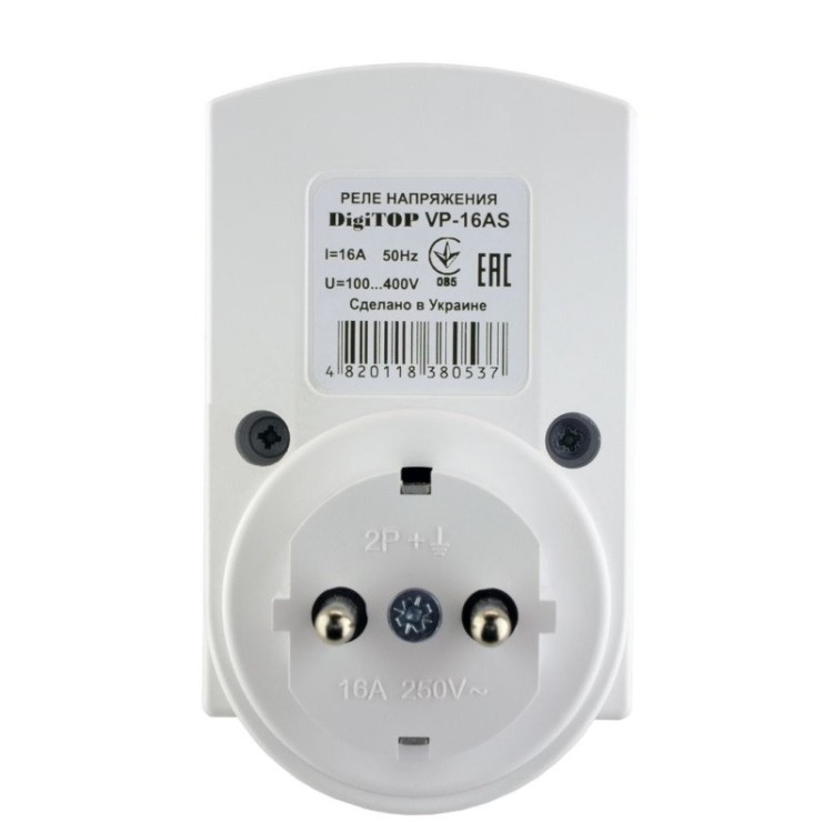 Реле напруги Vp-16AS DigiTOP в розетку - Основні контакти 03