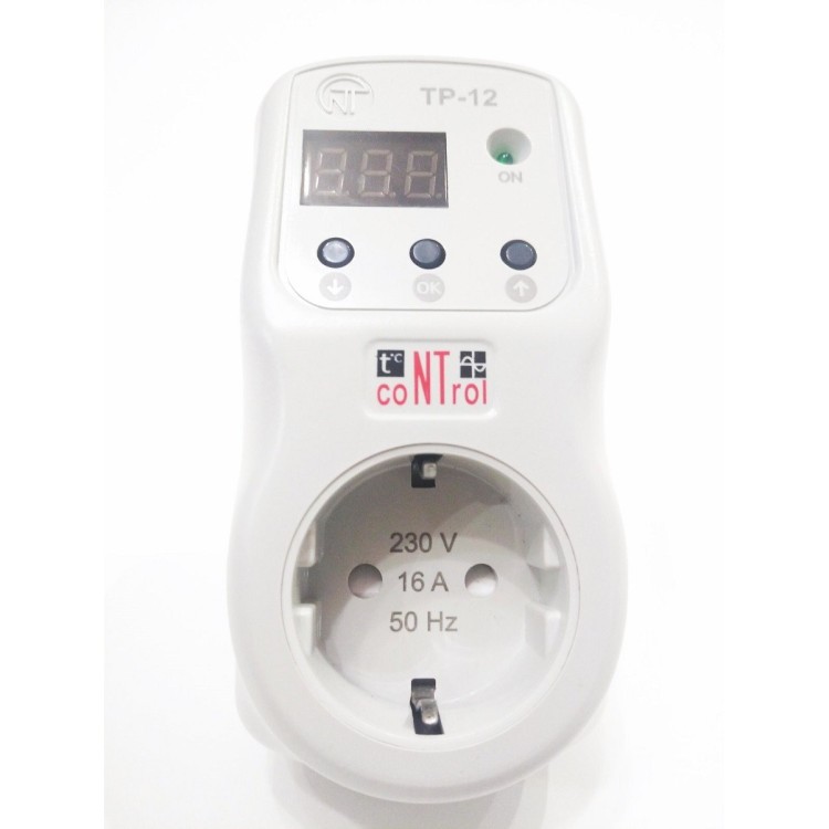 Реле напруги з терморегулятором TP - 12/3 в розетку "Новатек-Електро" - Основні контакти 01 