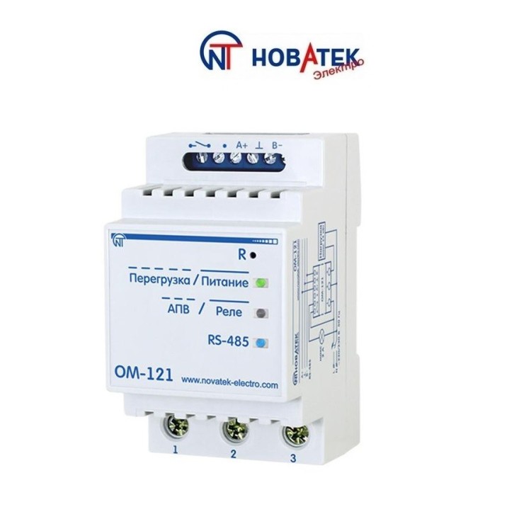 Реле обмеження потужності ОМ-121 Новатек-Електро - Основні контакти 01 