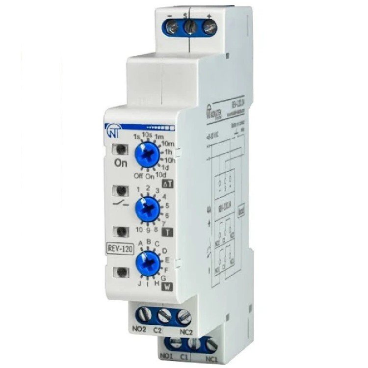 Реле часу REV-120 (24 В) Новатек-Електро - Основні контакти 01 