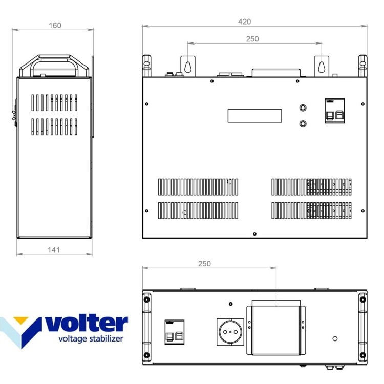 Стабілізатор напруги однофазний VolterTM-4с (симісторний до 3,5 кВт) - Основні контакти 03