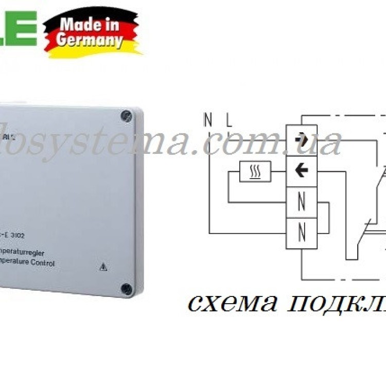Терморегулятор Eberle DTR-E 3102 для обігрівання водостоків (Німеччина) - Основні контакти 02
