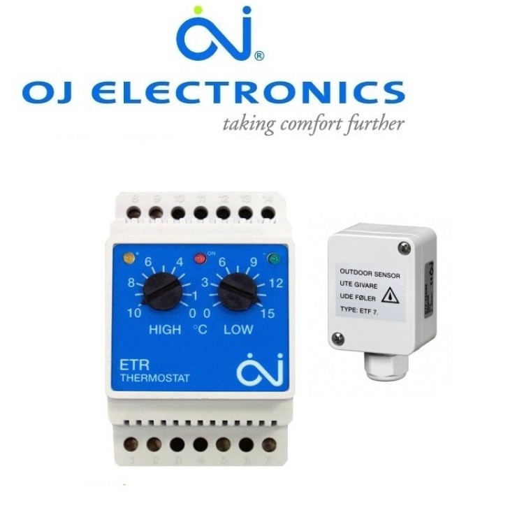 Терморегулятор ETR/F-1447A (на DIN-рейку) Oj Electronics (Данія) - Основні контакти 02