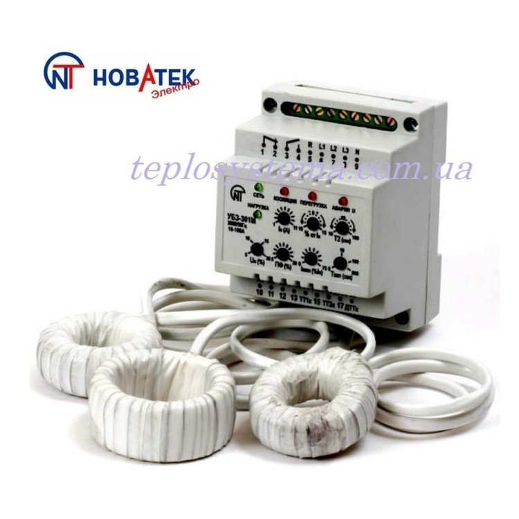 Універсальний блок захисту електродвигунів УБЗ — 301 (10-100 А) Новатек-Електро - Основні контакти 01 