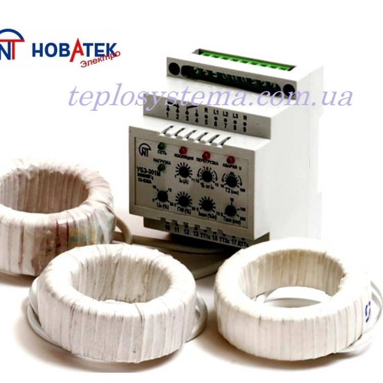 Універсальний блок захисту електродвигунів УБЗ — 301 (63-630 А) Новатек-Електро - Основні контакти 02