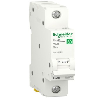 Автоматичний вимикач 1P 25A C 6kA Schneider Electric Resi9 R9F12125 - Основні контакти 