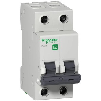 Автоматичний вимикач 40A 4,5kA 2P тип З Easy9 Schneider Electric (EZ9F34240) - Основні контакти 