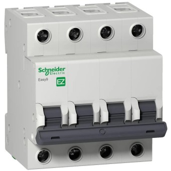 Автоматичний вимикач 40A 4,5kA 4P тип З Easy9 Schneider Electric (EZ9F34440) - Основні контакти 