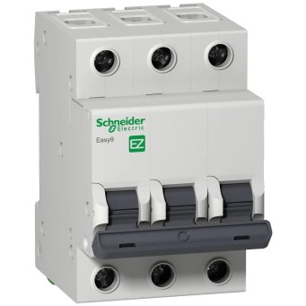 Автоматичний вимикач 63A 4,5kA 3P тип З Easy9 Schneider Electric (EZ9F34363) - Основні контакти 
