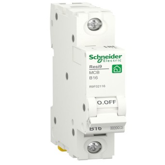 Автоматичний вимикач Resi9 1P 16A B 6kA Schneider Electric R9F02116 - Основні контакти 