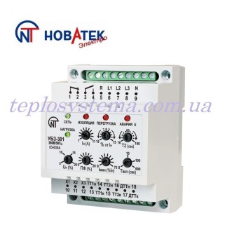 Універсальний блок захисту електродвигунів УБЗ — 301 (63-630 А) Новатек-Електро - Основні контакти 