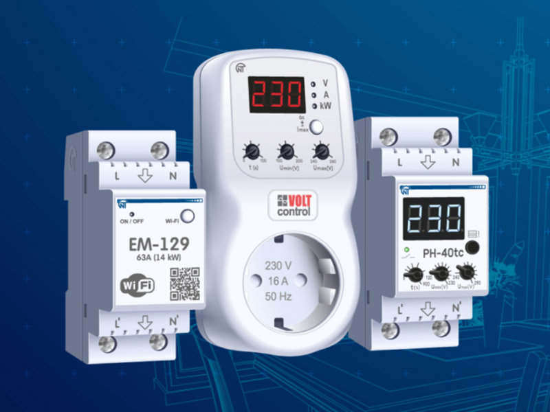 Реле контролю напруги - Основні контакти